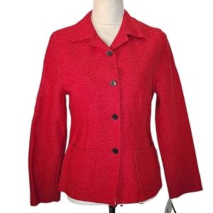 Valerie Stevens, Red, Vintage, Wool Blend Blazer. Size 6P